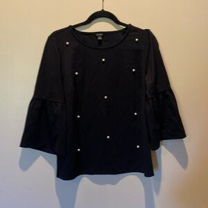 Ann Taylor Big Pearl Pull Over, 3/4 Bell Sleeves, Size M, EUC